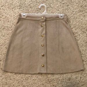Tan Suede Skirt